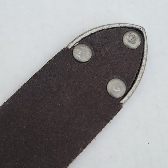 FREE PEOPLE Rustic Leather Belt Sz XS/S Black Prong Closure 2 Metal Loops NWOT - Picture 7 of 9